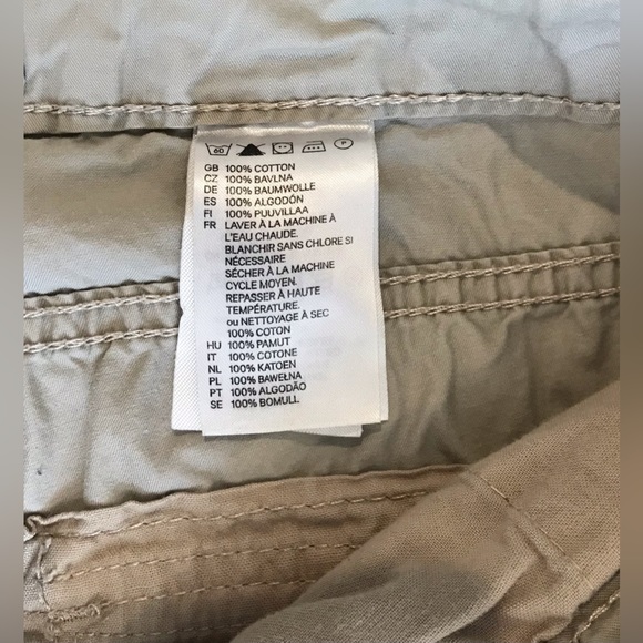 H&M L.O.G.G. Carpenter Cargo Khaki Pants with Adjustable Waist & Ankles - 6 - Picture 7 of 10